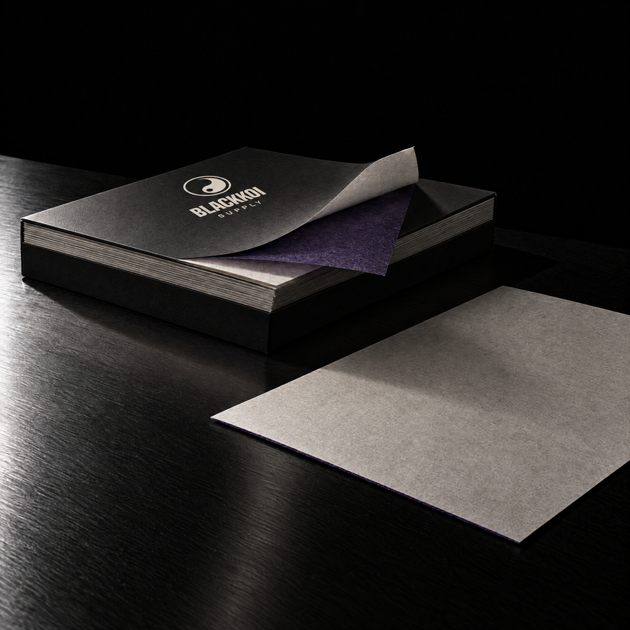 Thermal stencil paper in the BlackKoi Supply box