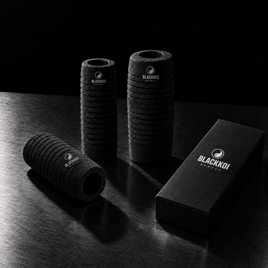 Disposable grips with the BlackKoi Supply seal and box